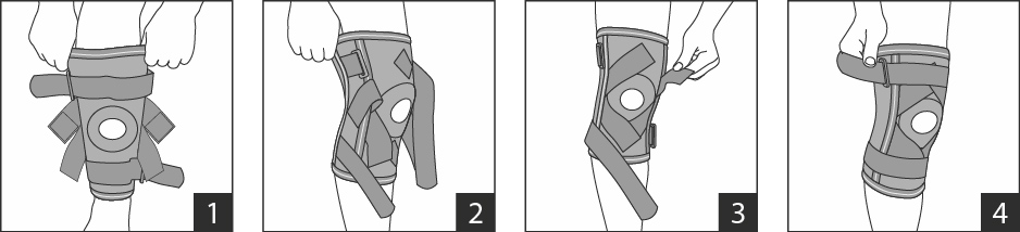 Način upotrebe ortoze za koleno sa otvorom za casicu i sinom